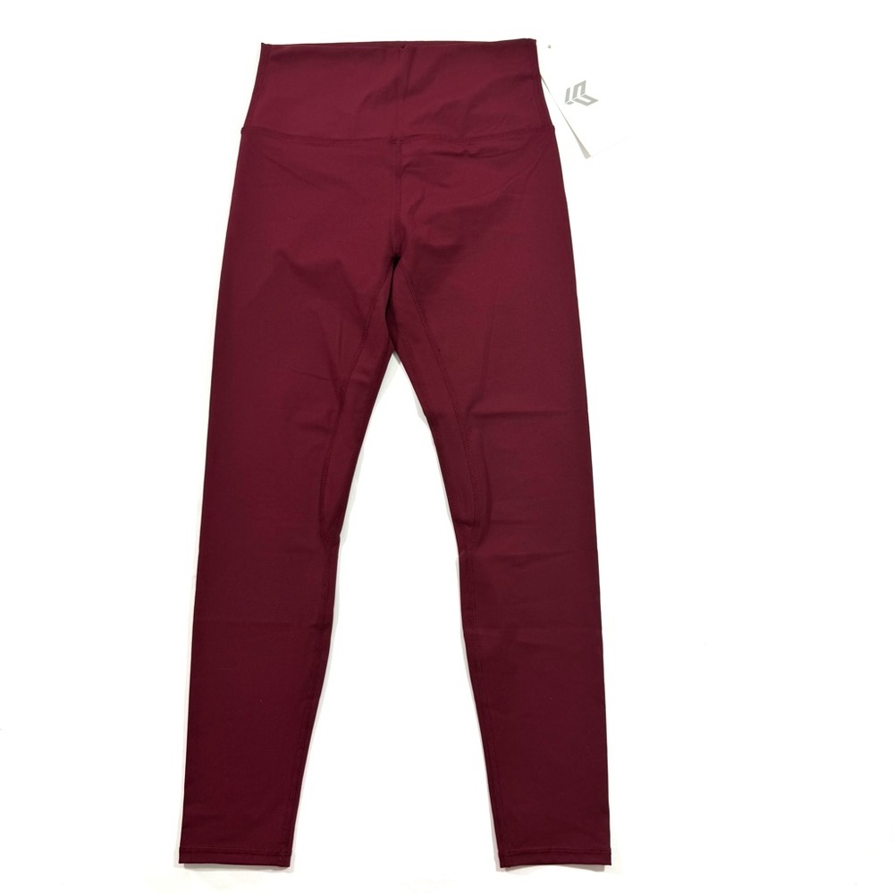 New Strong Physiquez Dream Leggings Size Large Maroon 27 Inseam
